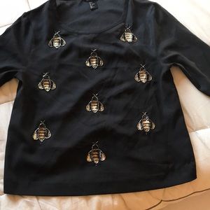 Bumble bee black long sleeve shirt